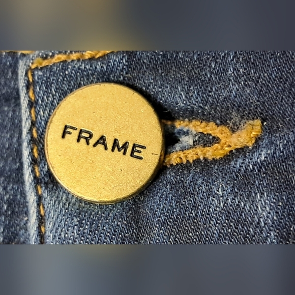 Frame Le High Skinny Distressed Destroyed Raw Hem Jeans Size 24 - Picture 5 of 16